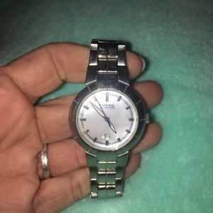 Silver Fossil Watch